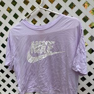 lilac nike crop top